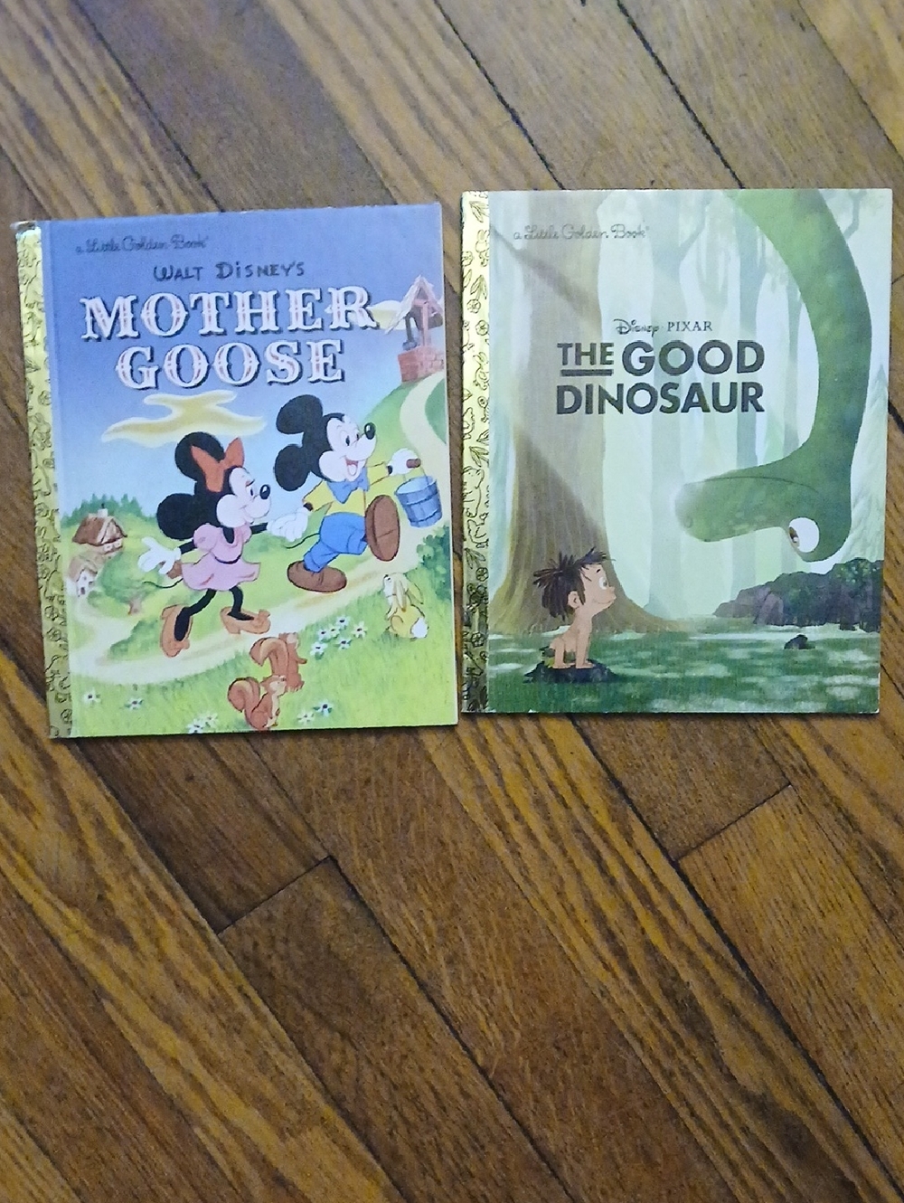 Walt Disney Mother Goose & The Good Dinosaur Little Golden Books - Set of 2